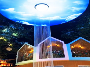 餐廳拉線水簾項目